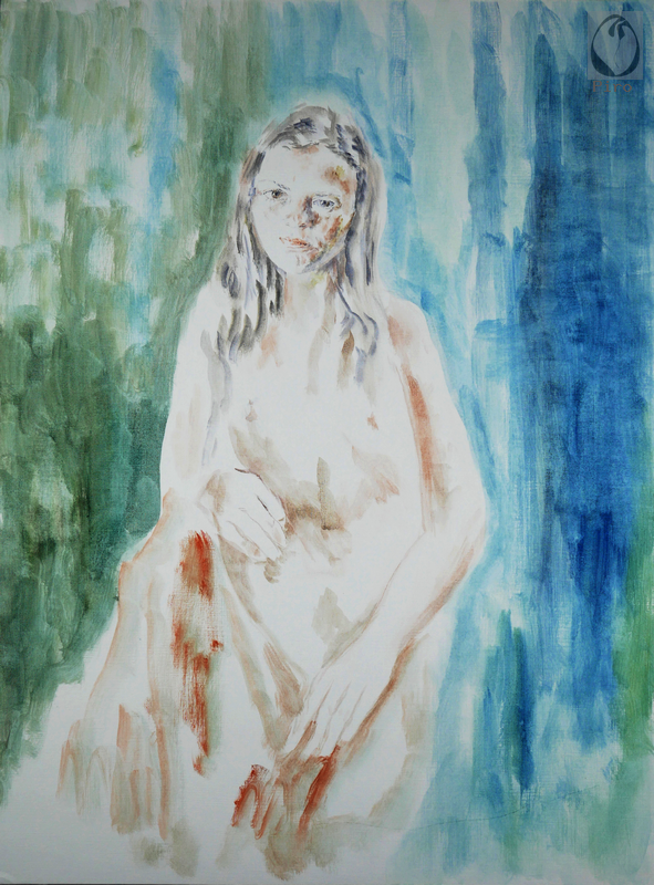 oil on paper - olio su carta di Piro